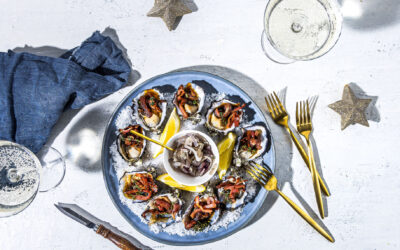 Oysters Kilpatrick With Maple Dressing