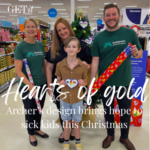 Hearts of gold: Archer’s design brings hope to sick kids this Christmas
